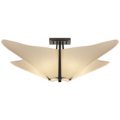 Hubbardton Forge Kirigami Semi-Flushmount Light - Color: Beige - Size: Smal