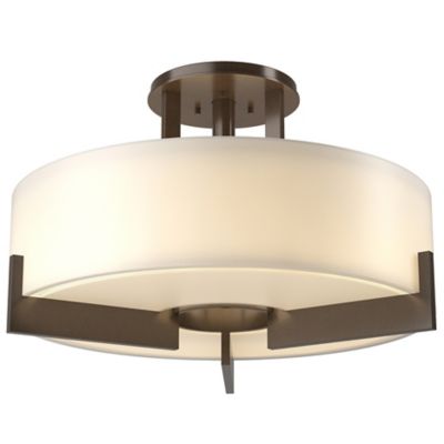 Hubbardton Forge Axis Medium Semi-Flushmount Light - Color: Cream - Size: 3