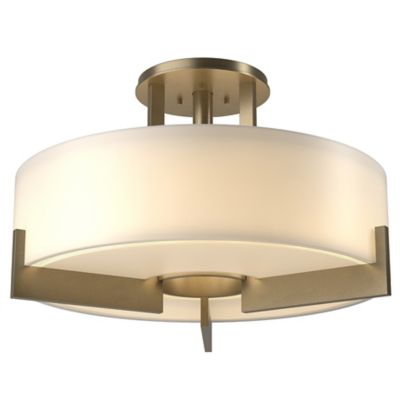 Hubbardton Forge Axis Medium Semi-Flushmount Light - Color: Cream - Size: 3