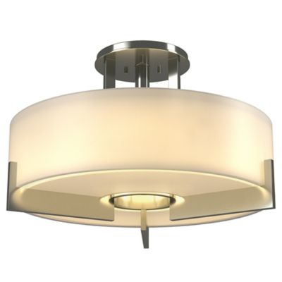 Hubbardton Forge Axis Medium Semi-Flushmount Light - Color: Cream - Size: 3