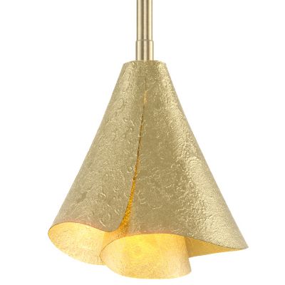 Hubbardton Forge Mobius Steel Shade Mini Pendant Light - Color: Brass - Siz