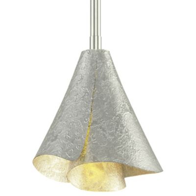 Hubbardton Forge Mobius Steel Shade Mini Pendant Light - Color: Silver - Si