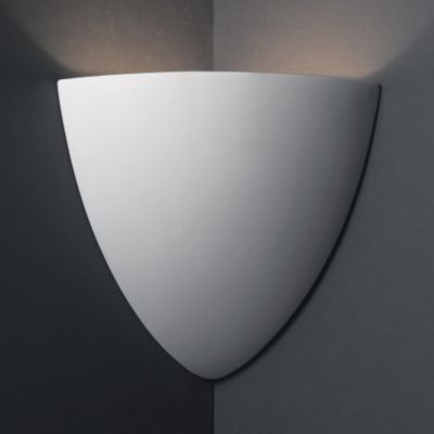 Justice Design Group Teardrop Corner Sconce - Color: White - Size: 1 light 