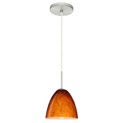 Besa Lighting Vila Pendant Light - Color: Orange - 1JT-4470HB-SN