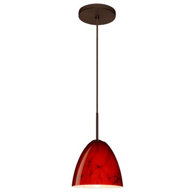 Besa Lighting Vila Pendant Light - Color: Red - 1JT-4470MA-BR