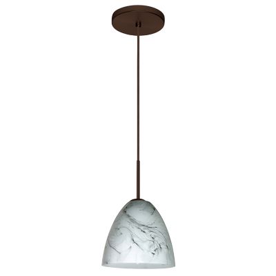 Besa Lighting Vila Pendant Light - Color: Grey - 1JT-4470MG-BR