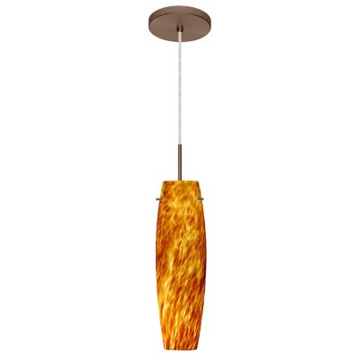 Besa Lighting Tutu Pendant Light - Color: Amber - 1BT-412118-BR