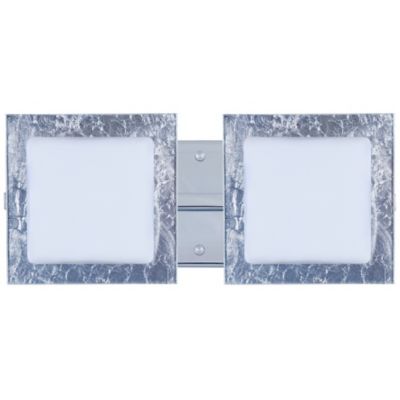 Besa Lighting Alex Bath Bar with Trim - Color: Silver - Size: 2 light - 2WS