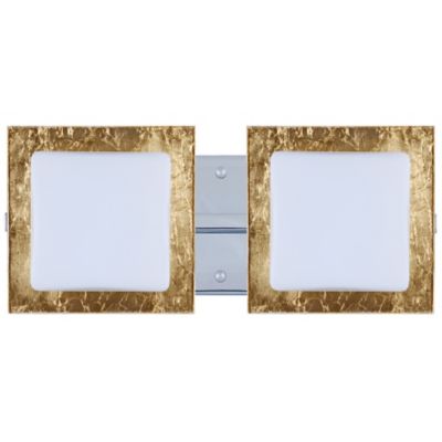 Besa Lighting Alex Bath Bar with Trim - Color: Gold - Size: 2 light - 2WS-7