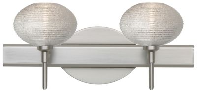 Besa Lighting Lasso Glitter Vanity Light - Color: Clear - Size: 2 Lights - 