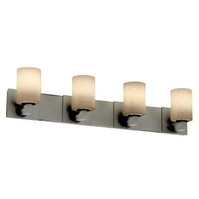 Justice Design Group Fusion Cylinder Shade Modular Vanity Light - Color: Si