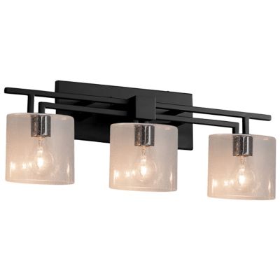 Justice Design Group Fusion Aero Vanity Light - Color: Black - Size: 3 ligh