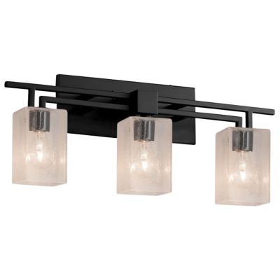 Justice Design Group Fusion Aero Vanity Light - Color: Black - Size: 3 ligh