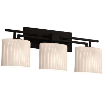 Justice Design Group Fusion Aero Vanity Light - Color: Black - Size: 3 ligh