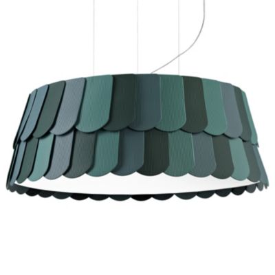 Fabbian Roofer Drum Pendant Light - Color: Green - Size: Small - F12A05 A 4