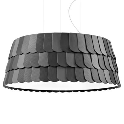 Fabbian Roofer Drum Pendant Light - Color: Grey - Size: Medium - F12A07 A 2