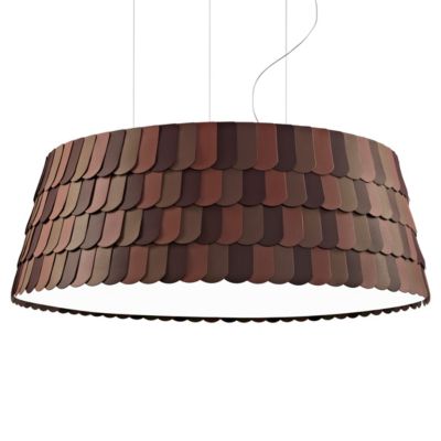 Fabbian Roofer Drum Pendant Light - Color: Brown - Size: Large - F12A09 A 3