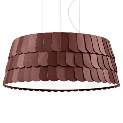 Fabbian Roofer Drum Pendant Light - Color: Brown - Size: Medium - F12A07 A 