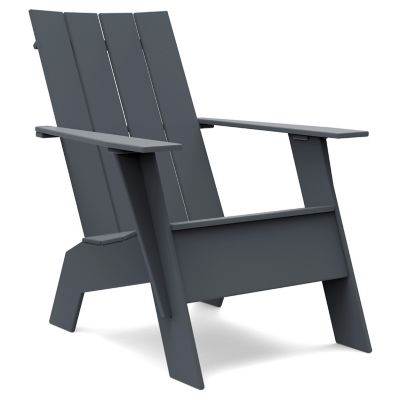 Loll Designs Adirondack 4 Slat Tall Chair - Color: Grey - AD-4SFT-CG