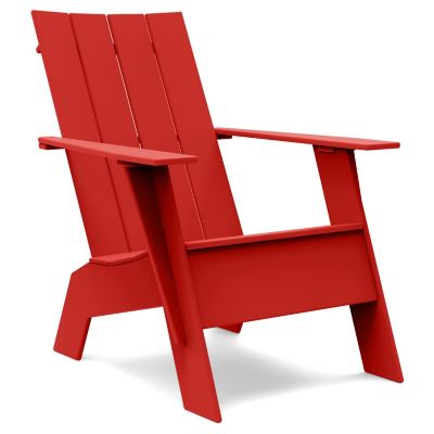 Loll Designs Adirondack 4 Slat Tall Chair - Color: Red - AD-4SFT-AR