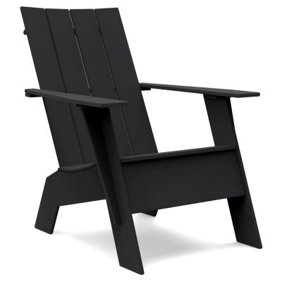 Loll Designs Adirondack 4 Slat Tall Chair - Color: Black - AD-4SFT-BL