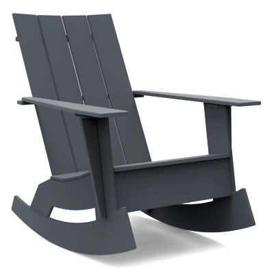 Loll Designs Adirondack 4 Slat Rocker - Color: Grey - AD-4SFR-CG