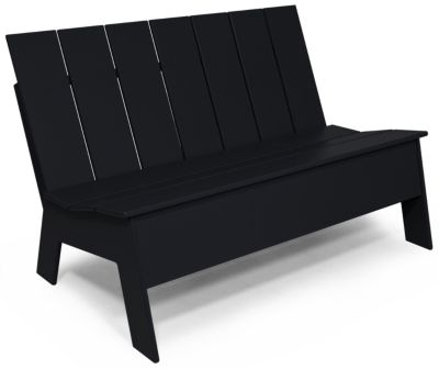 Loll Designs Picket Low Back Double Chair - Color: Black - PK-LBD-BL