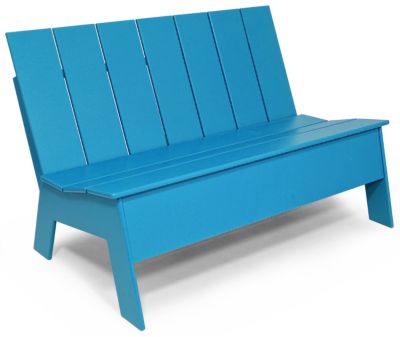 Loll Designs Picket Low Back Double Chair - Color: Blue - PK-LBD-SB