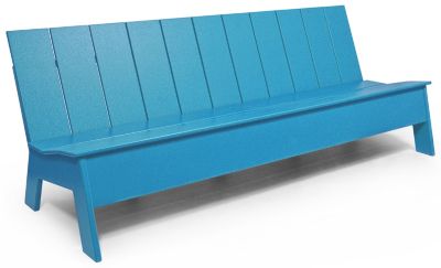 Loll Designs Picket Low Back Bench - Color: Blue - PK-LB7-SB