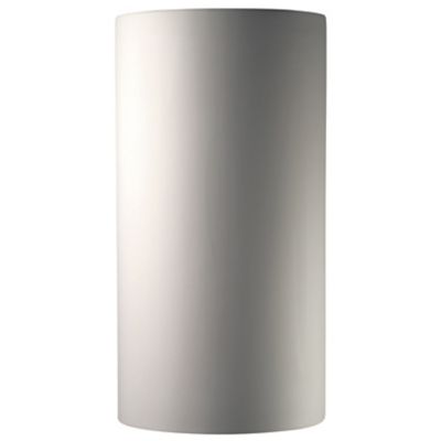 Justice Design Group Ambiance Cylinder Wall Sconce - Color: White - Size: E