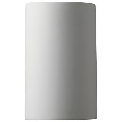 Justice Design Group Ambiance Cylinder Wall Sconce - Color: White - Size: S