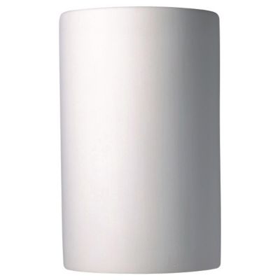 Justice Design Group Ambiance Cylinder Wall Sconce - Color: White - Size: L