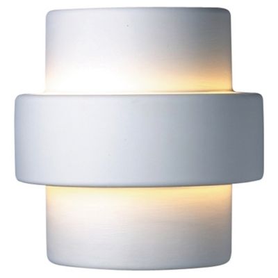 Justice Design Group Step Wall Sconce - Color: White - Size: Large - CER-22