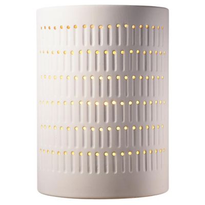 Justice Design Group Cactus Cylinder Outdoor Wall Sconce - Color: White - S