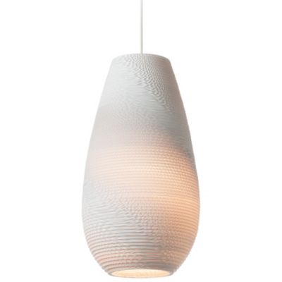 Graypants Scraplights Drop Pendant Light - Color: White - Size: Small - GP-