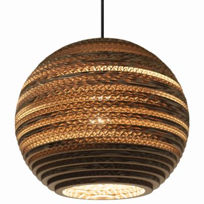 Graypants Scraplights Moon Pendant Light - Color: Brown - Size: Small - GP-