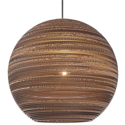 Graypants Scraplights Moon Pendant Light - Color: Brown - Size: Extra Large