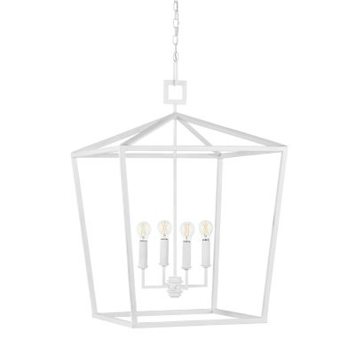 Currey & Company Denison Pendant Light - Color: White - Size: 4 light - 900