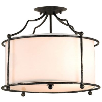 Currey & Company Cachet Semi-Flushmount Light - Color: Beige - Size: 4 ligh