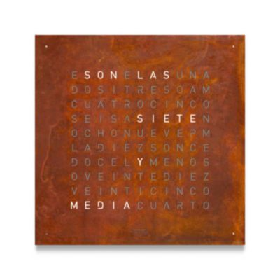 QLOCKTWO Creator's Edition Rust Wall Clock - Color: Metallics - Size: Large - LG4USESRT