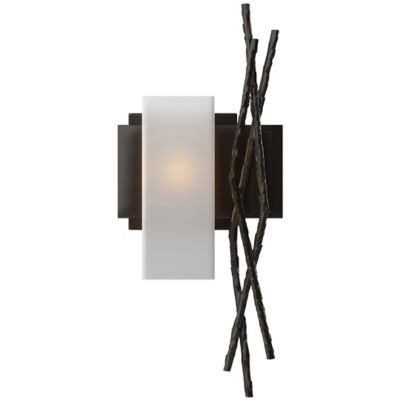 Hubbardton Forge Brindille Vertical Wall Sconce - Color: Beige - Size: 1 li