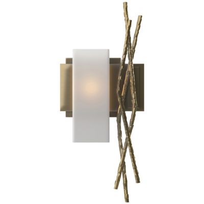 Hubbardton Forge Brindille Vertical Wall Sconce - Color: Beige - Size: 1 li