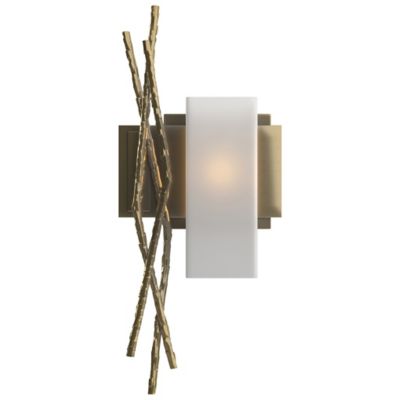 Hubbardton Forge Brindille Vertical Wall Sconce - Color: Beige - Size: 1 li