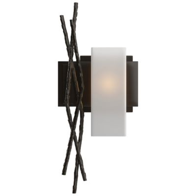 Hubbardton Forge Brindille Vertical Wall Sconce - Color: Beige - Size: 1 li