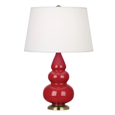 Robert Abbey Small Triple Gourd Table Lamp Lamp With Metal Base - Color: Re