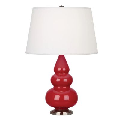 Robert Abbey Small Triple Gourd Table Lamp Lamp With Metal Base - Color: Re