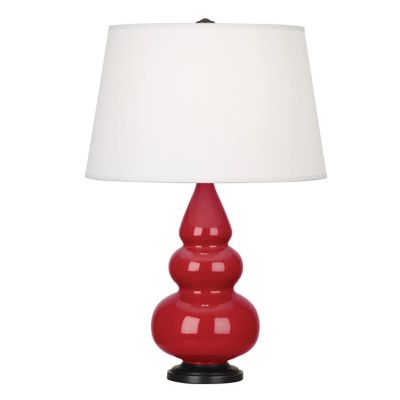 Robert Abbey Small Triple Gourd Table Lamp Lamp With Metal Base - Color: Re