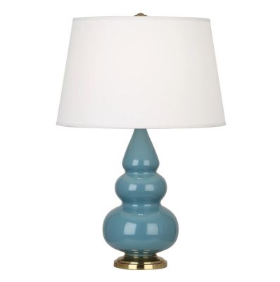 Robert Abbey Small Triple Gourd Table Lamp Lamp With Metal Base - Color: Bl