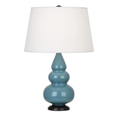 Robert Abbey Small Triple Gourd Table Lamp Lamp With Metal Base - Color: Bl