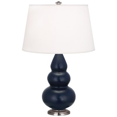 Robert Abbey Small Triple Gourd Table Lamp Lamp With Metal Base in Blue